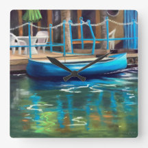 Blue Canoe Clock