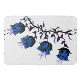 Blue Canterbury Klockor Vine Flowers Large Bath Ma Badrumsmatta