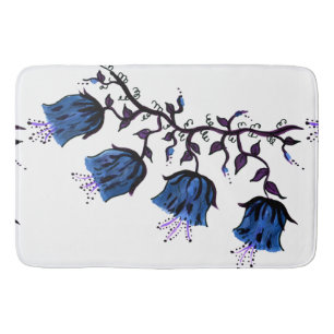 Blue Canterbury Klockor Vine Flowers Large Bath Ma Badrumsmatta