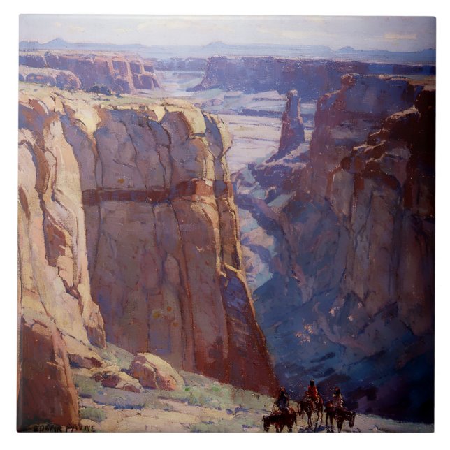 “Blue Canyon” av Edgar Payne Kakelplatta (Framsidan)