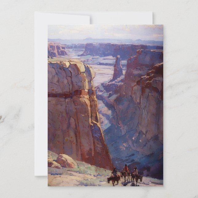 “Blue Canyon” av Edgar Payne Tack Kort (Framsida)