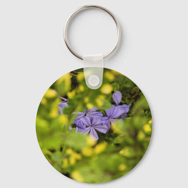 Blue Cape Plumbago Keychain Nyckelring (Framsida)