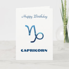 Blue Capricorn Zodiac Signs Grattis på födelsedage Kort