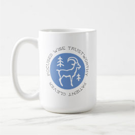 Blue Capricorn Zodiac Stjärntecken Personality Tra Kaffemugg
