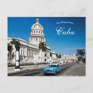 Blue Car i Havanna Kuba Vykort