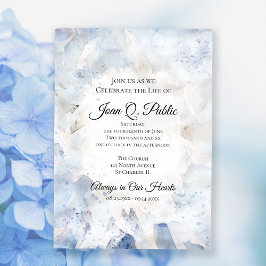 Blue Carnation Tint Firande of Life Memorial Inbjudningar
