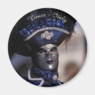 Blue Carnival Costume - Venedig, Italien Magnet