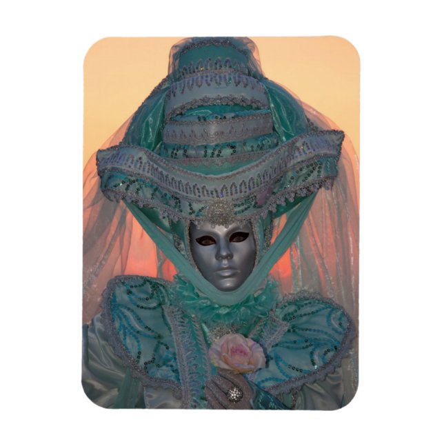 Blue Carnival Costume, Venedig Magnet (Vertikal)