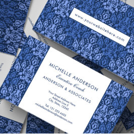 Blue Casbah Moroccan Damask Visitkort
