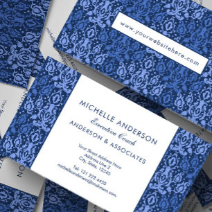 Blue Casbah Moroccan Damask Visitkort