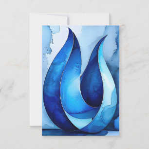Blue Cascade-Abstrakt Tack Kort