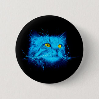 Blue Cat Ansikte Knapp