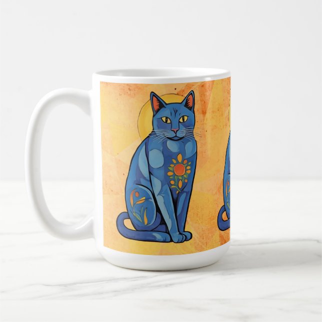 Blue Cat Mugg (Vänster)