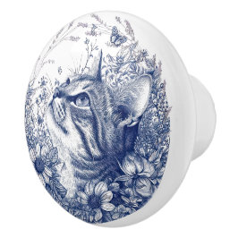 Blue Cat och Lavender Gräns Knopp