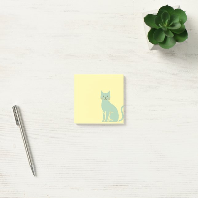 Blue Cat Post-it Block (Kontor)