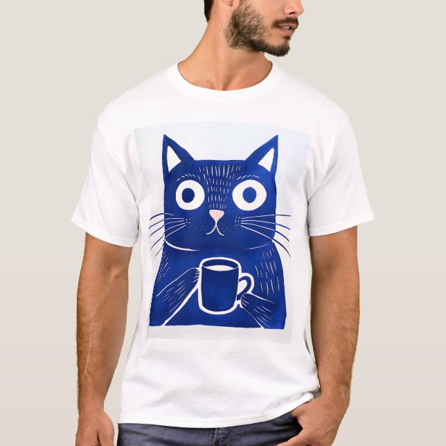 Blue Cat T-Shirt (Framsida)