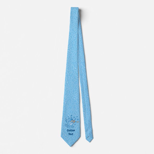 Blue Cat with Violin Neck Tie Slips (Framsida)