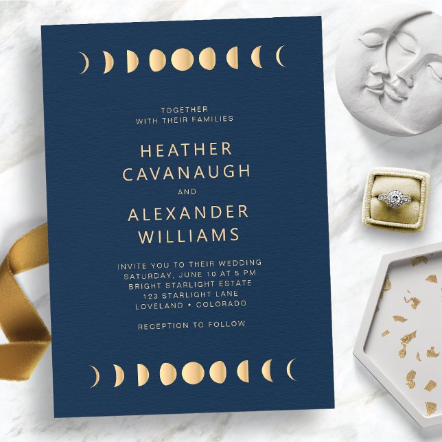 Blue Celestial Bröllop Inbjudningar (Blue Celestial Wedding Invitation
)