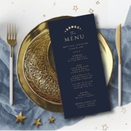 Blue Celestial Bröllop Menu Meny