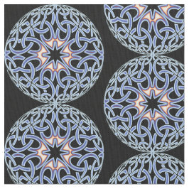 Blue Celtic Knot Mandala Mönster Fabric Tyg