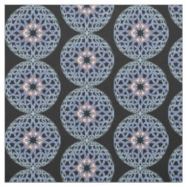 Blue Celtic Knot Mandala Mönster Fabric Tyg