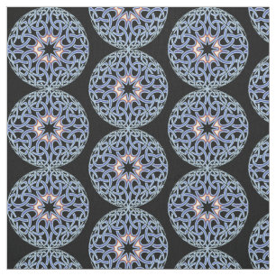 Blue Celtic Knot Mandala Mönster Fabric Tyg