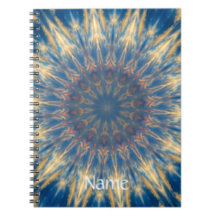 Blue Chakra Kaleidoscope Thunder_Cove Anteckningsbok
