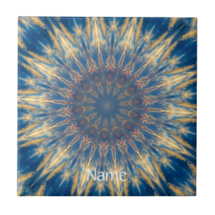Blue Chakra Kaleidoscope Thunder_Cove Kakelplatta