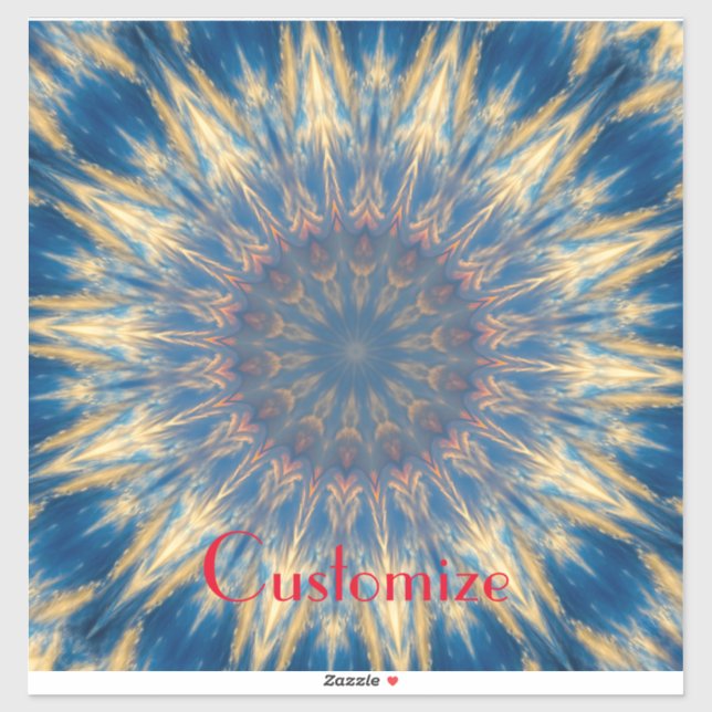 Blue Chakra Kaleidoscope Thunder_Cove Klistermärken (Ark)