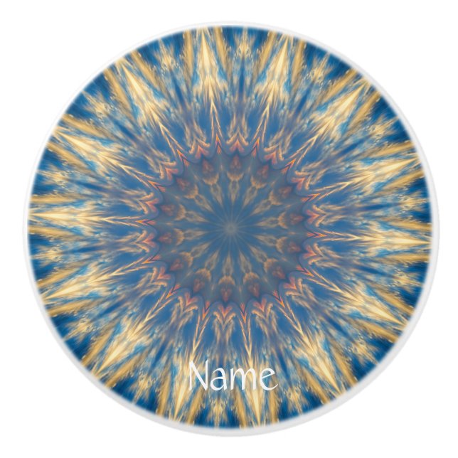 Blue Chakra Kaleidoscope Thunder_Cove Knopp (Framsidan)