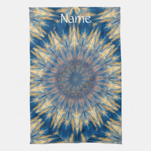 Blue Chakra Kaleidoscope Thunder_Cove Kökshandduk