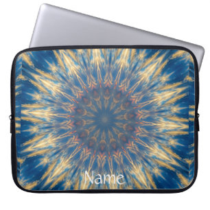 Blue Chakra Kaleidoscope Thunder_Cove Laptop Fodral