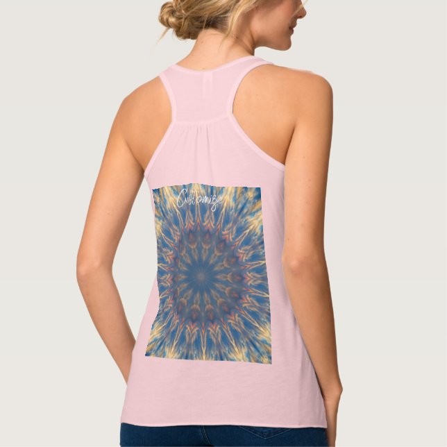 Blue Chakra Kaleidoscope Thunder_Cove Linne Med Racerback (Baksida)