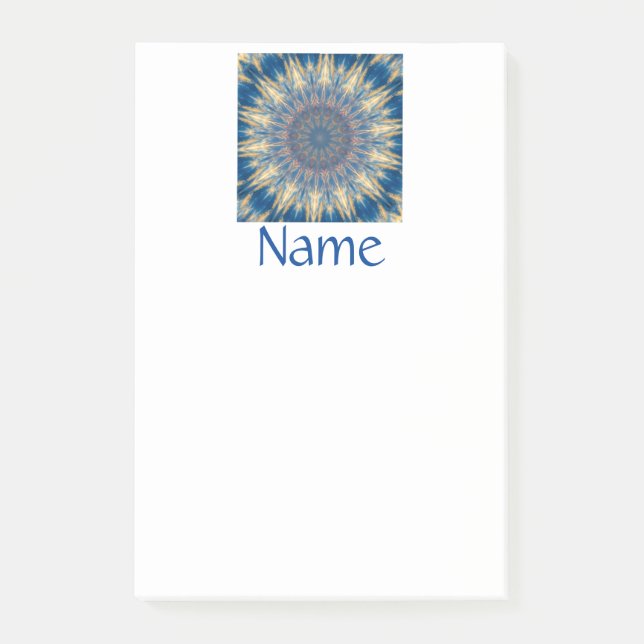 Blue Chakra Kaleidoscope Thunder_Cove Post-it Block (Framsida)