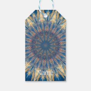 Blue Chakra Kaleidoscope Thunder_Cove Presentetikett