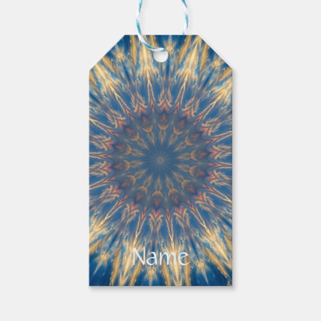 Blue Chakra Kaleidoscope Thunder_Cove Presentetikett (Framsidan)