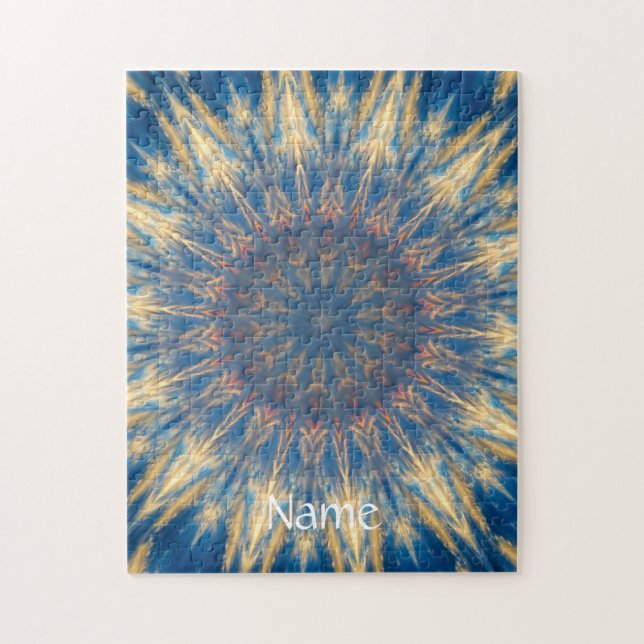 Blue Chakra Kaleidoscope Thunder_Cove Pussel (Vertikal)