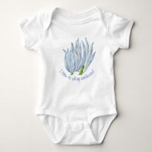 Blue Chalk Sticks på en Baby-bokostdräkt T Shirt