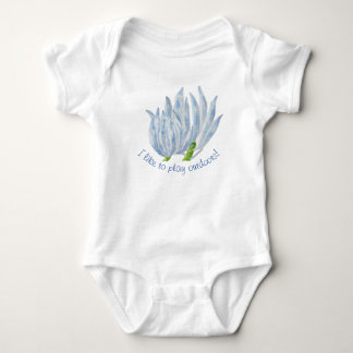 Blue Chalk Sticks på en Baby-bokostdräkt T Shirt