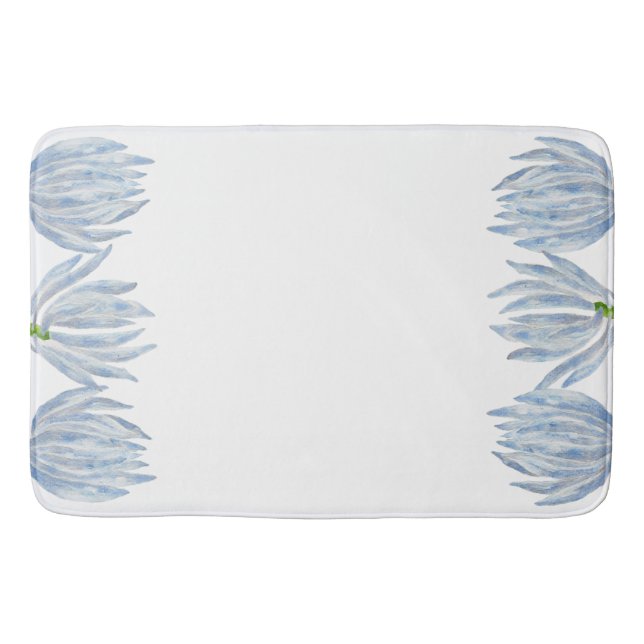 Blue Chalk Sticks på en badmat Badrumsmatta (Framsidan)