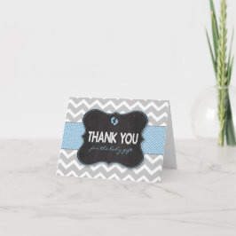Blue Chalkboard-babydusch tackkort