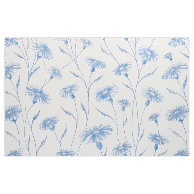 Blue Chamomile Fabric Tyg (Fat Quarter)