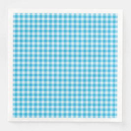 Blue Checkerboard Pattern Pappersservett
