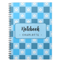 Blue Checkered Floral