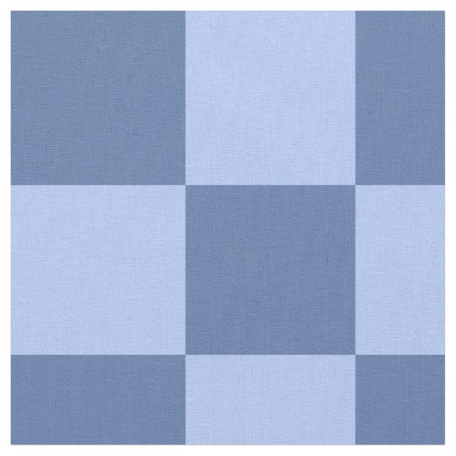Blue Checkered Pattern Tyg (Närbild)