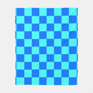Blue Checkered Square Pattern  Fleecefilt