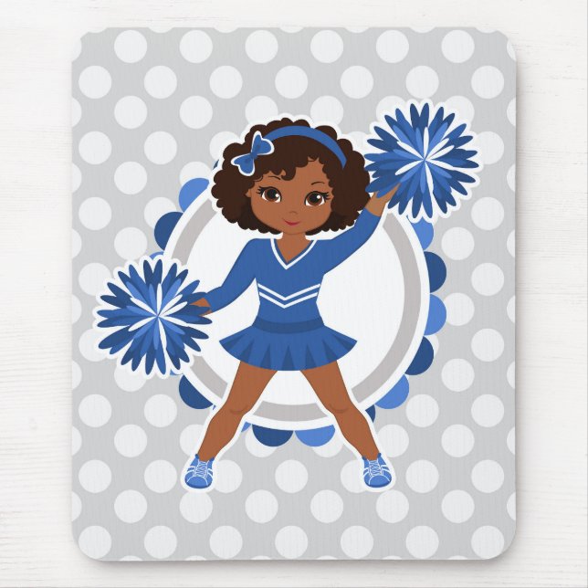 Blue Cheerledare African American - Cute Cheer Musmatta (Framsidan)