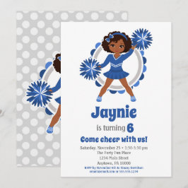 Blue Cheermanager - Afrikansk amerikansk födelseda Inbjudningar