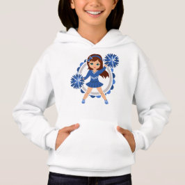 Blue Cheerwriter Brunette - Cute Cheer T Shirt
