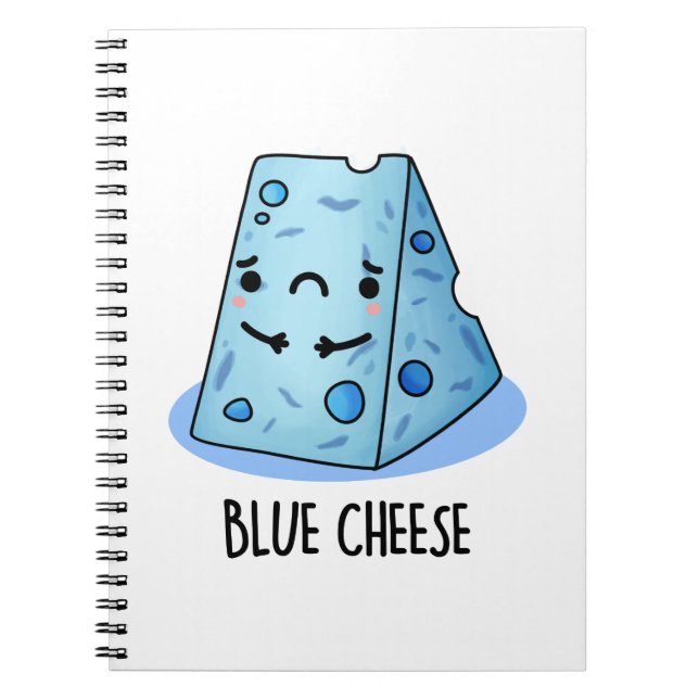 Blue Cheese Funny Food Pun Anteckningsbok (Framsidan)